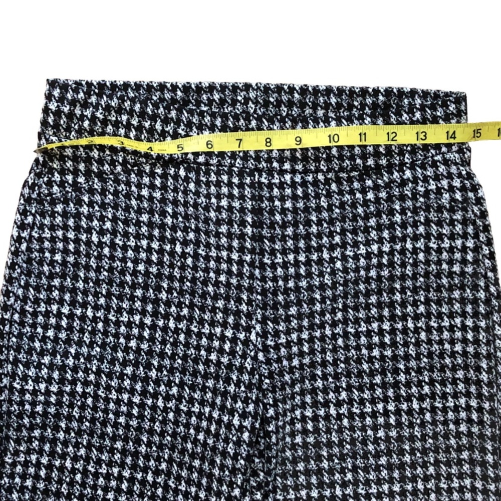 Michael Kors Black and White Houndstooth pull on pants jeggings leggings medium - Picture 7 of 8